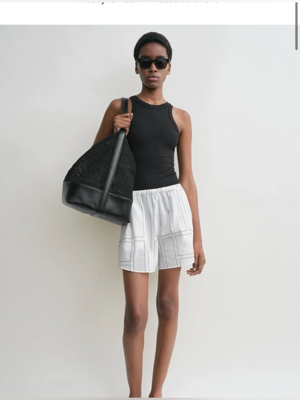 Toteme Monogram Cotton Shorts